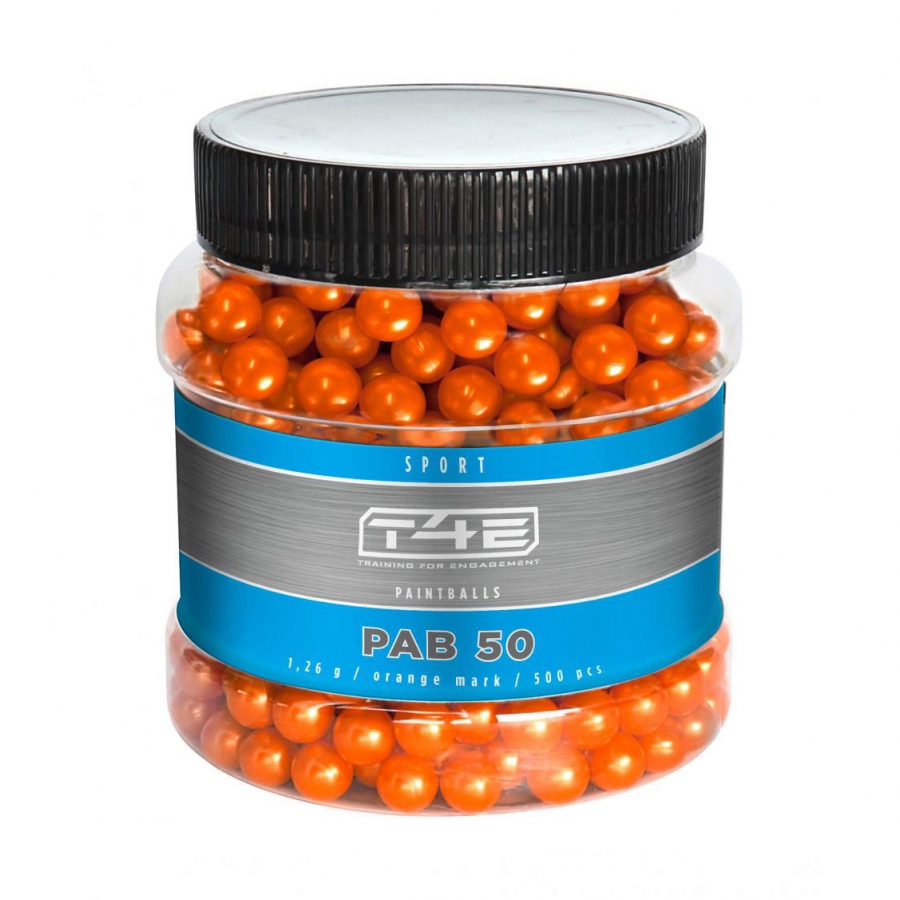 Oranžové kuličky PAB .50 polymer 500ks