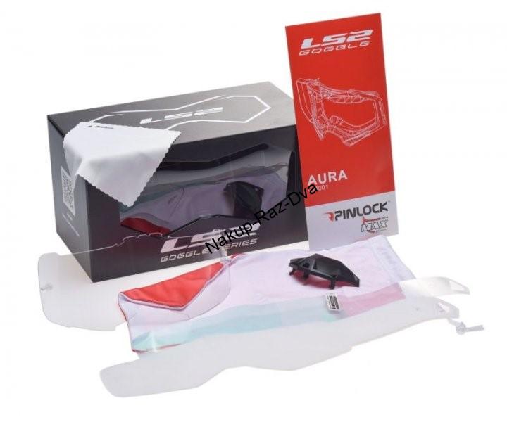 Brýle pro motokros LS2 Aura žluté transparentní