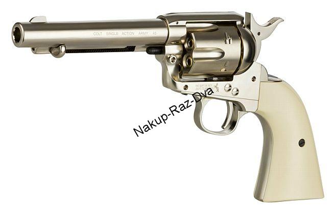 Vzduchový revolver Colt Single Action Army SAA .45 Nikl
