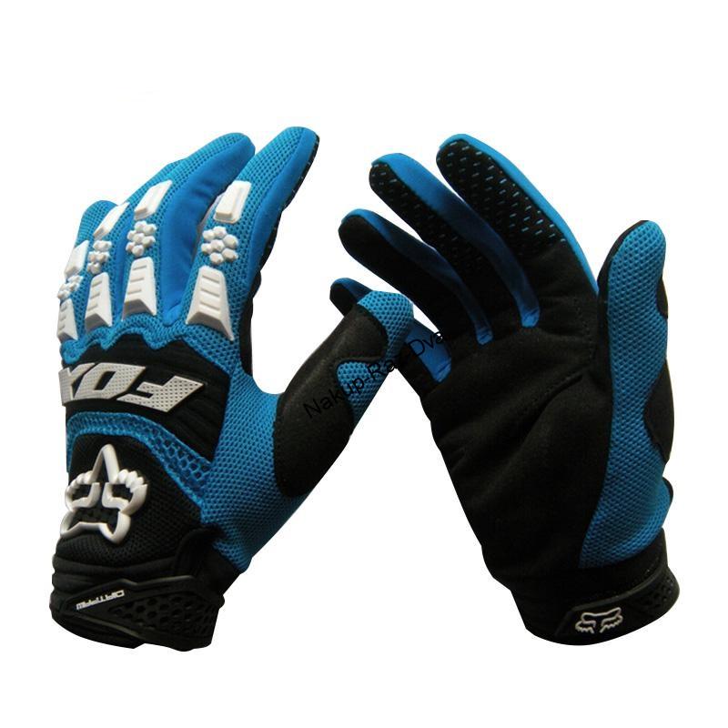 Moto rukavice FOX blue