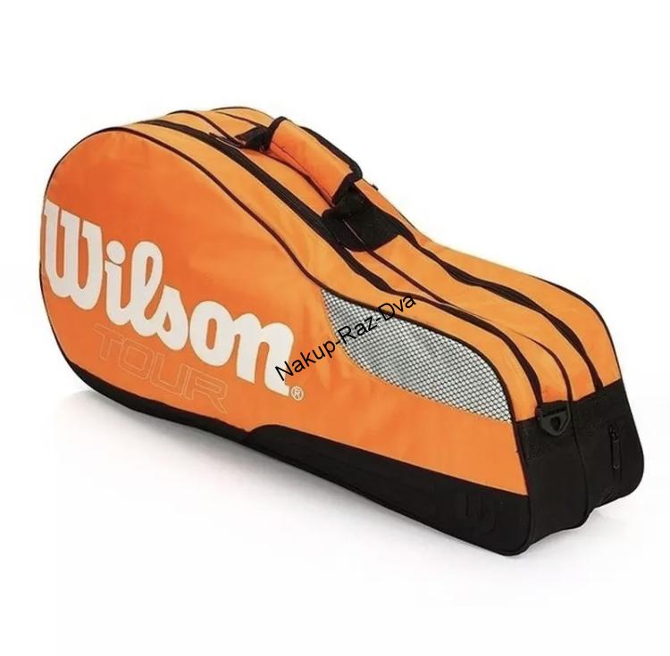 Badmintonová taška na rakety Wilson oranžová