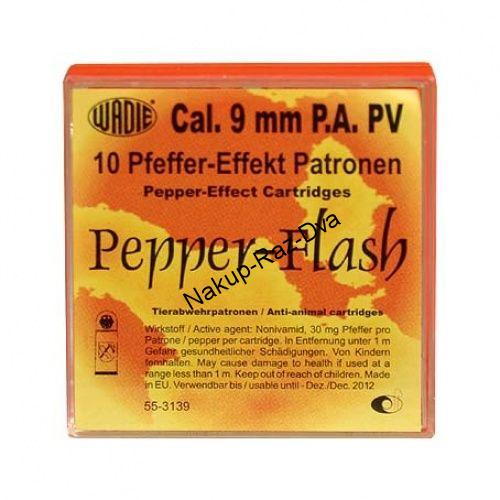 Plynové náboje PV 9mm pistole 10ks Pepper-Flash