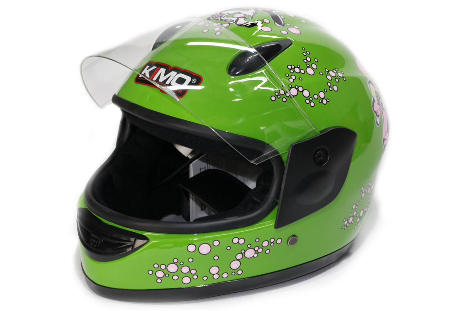 Dětská moto helma integrální zelená