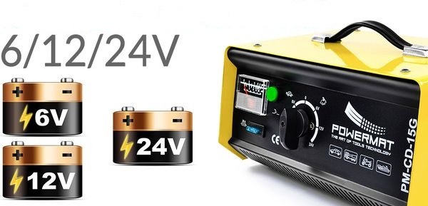 Nabíječka autobaterií 6-12-24 Voltů Powermat