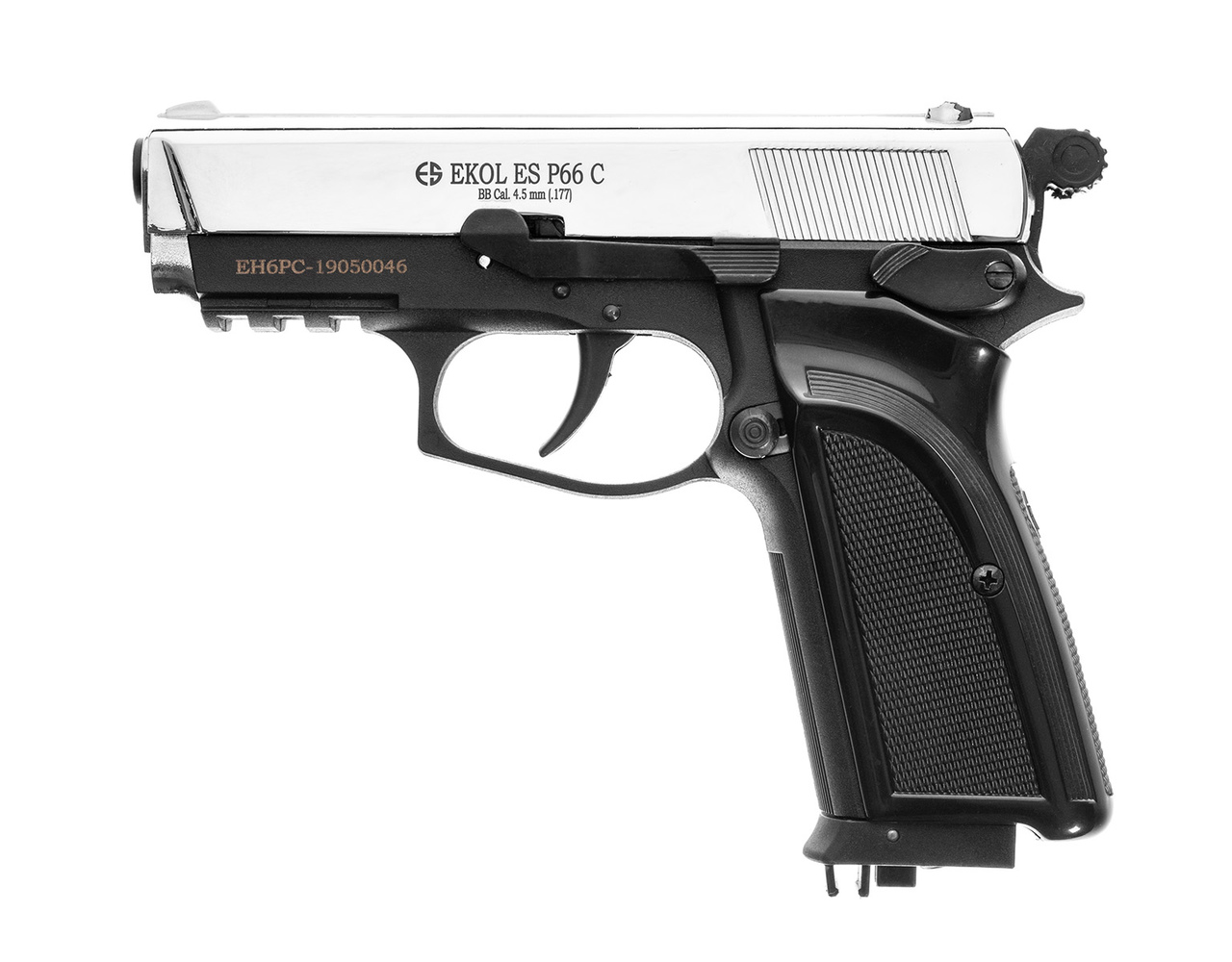 Vzduchová pistole Ekol ES P66 chrom 4,5mm