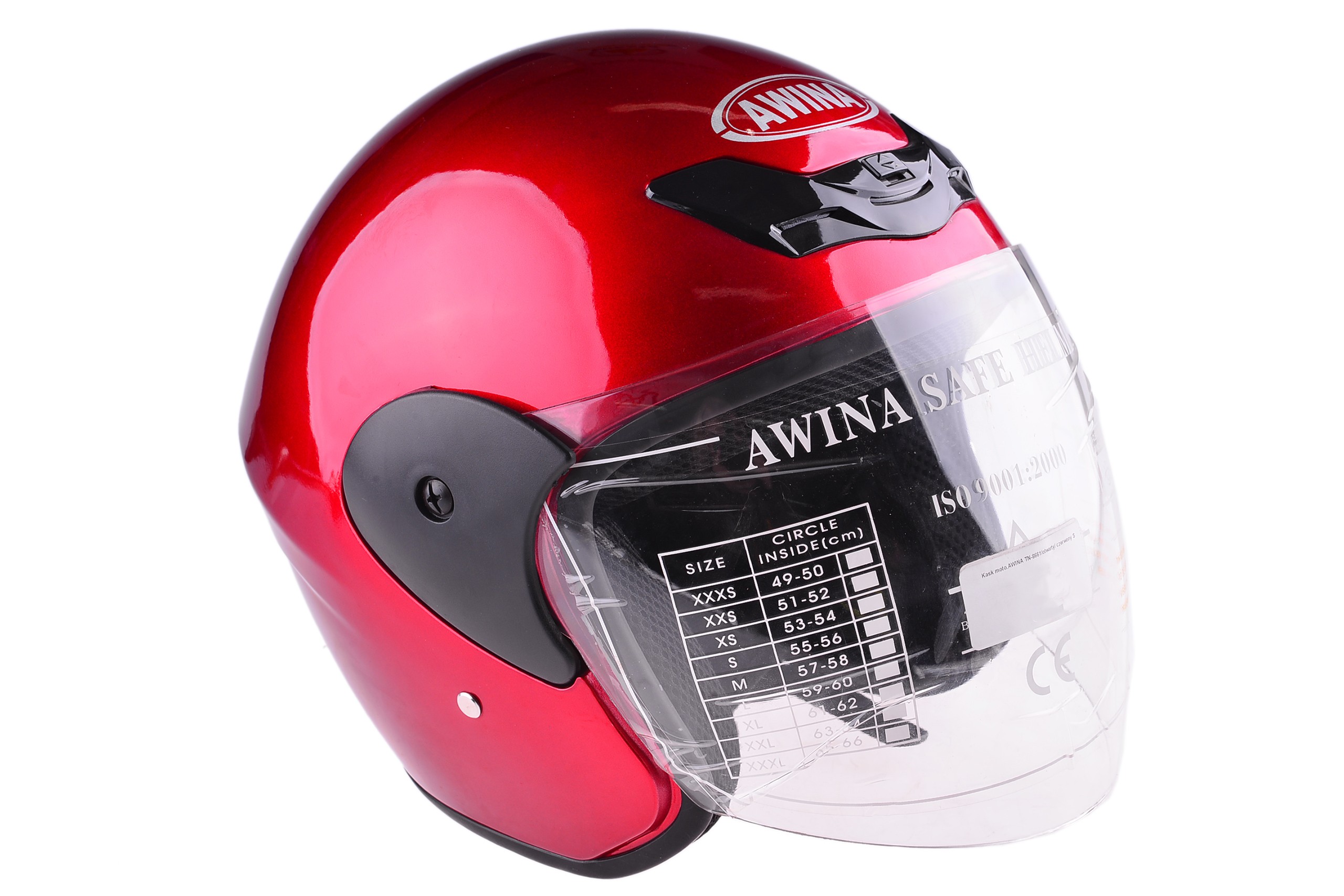 Moto helma na skútr Awina červená TN8661