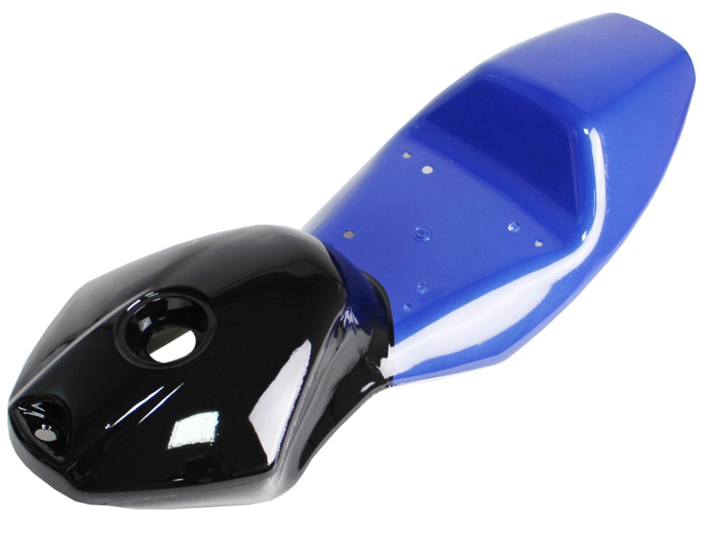 Podsedlová kapotáž na minibike modro-černá