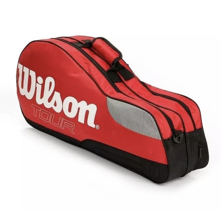 Badmintonová taška na rakety Wilson červená