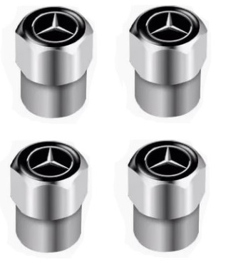 Čepičky ventilků na kola Mercedes 4ks