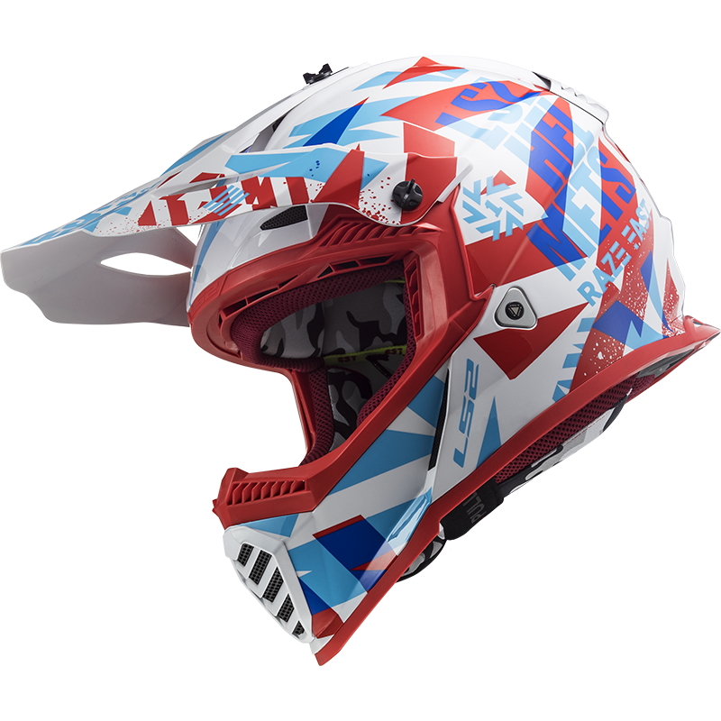 Motocrossová přilba LS2 MX437J Fast Evo Mini Funky red white