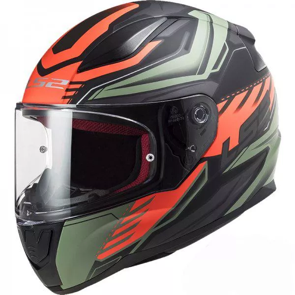 Integrální moto helma LS2 FF353 Rapid Gale matt black red green