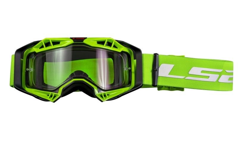 Brýle pro motokros LS2 Aura zelené transparentní