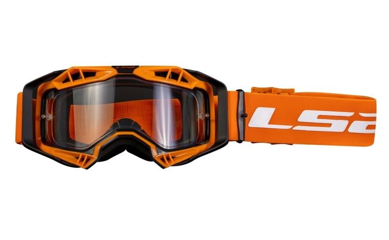 Brýle pro motokros LS2 Aura oranžové transparentní