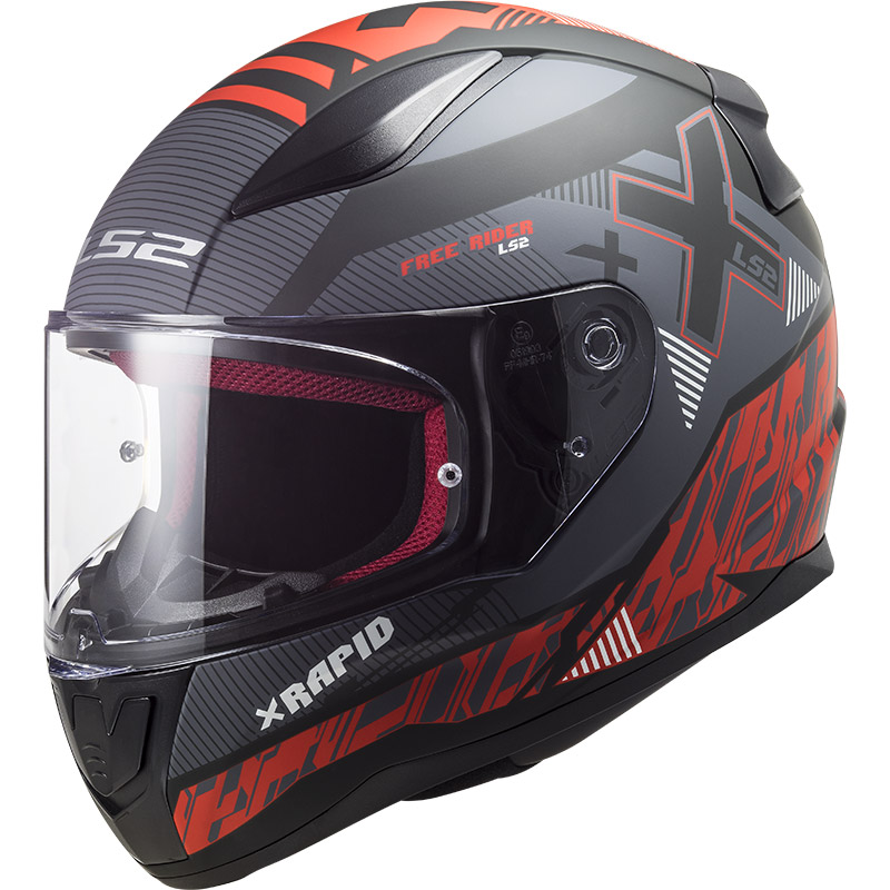 Integrální moto helma LS2 FF353 Rapid Xtreet matt black red