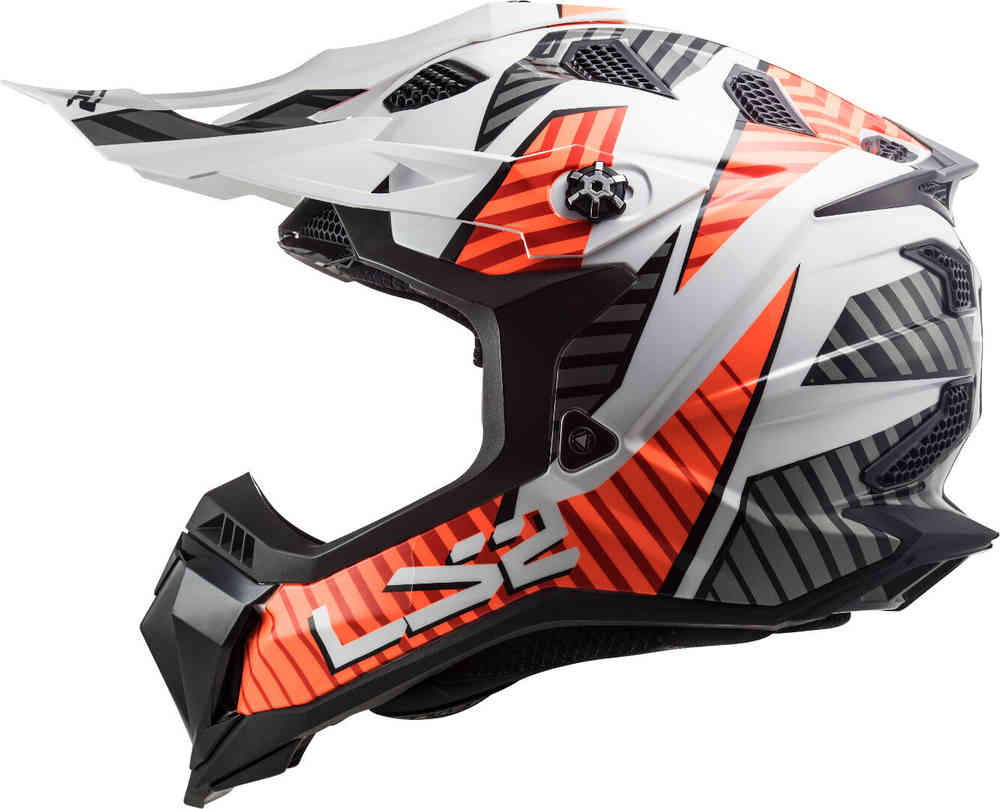 Krosová moto přilba LS2 MX700 Subverter Evo Astro white orange