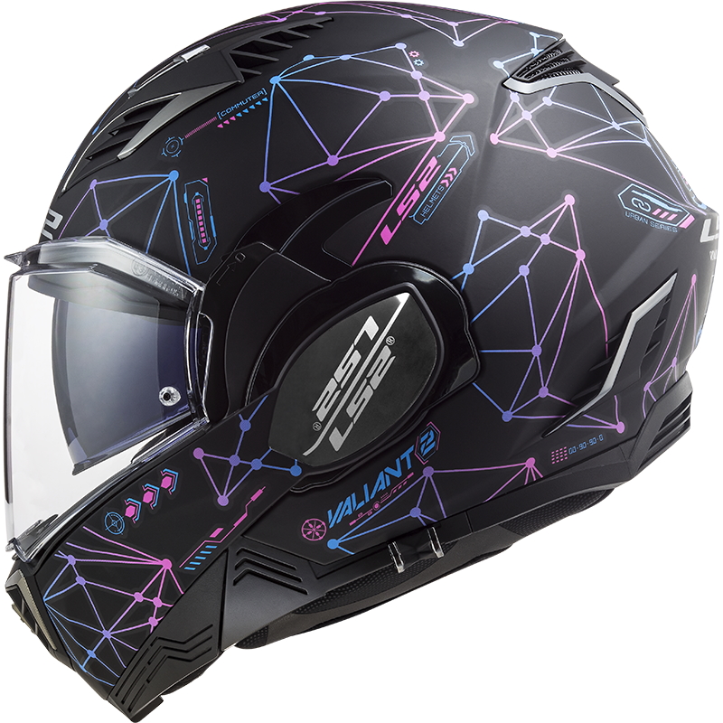 Výklopná integrální helma LS2 FF900 Valiant II Stelar matně černo-modrá