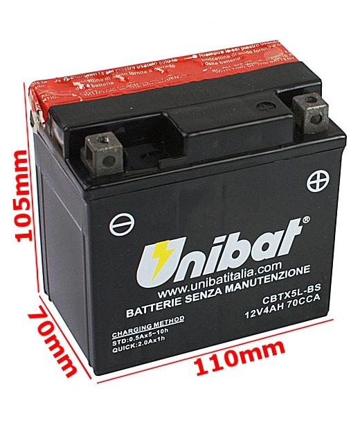 Gelová baterie Unibat 12V 4Ah