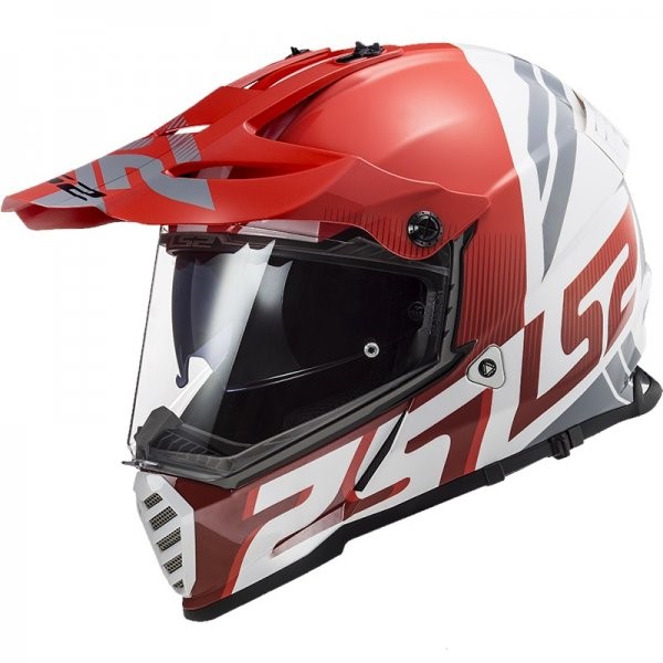 Motocrossová přilba LS2 MX436 PIONEER EVO EVOLVED RED WHITE vel. 53-66cm