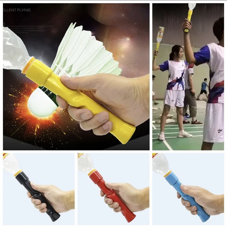 Badmintonový grip na pet láhev pro posílení ruky