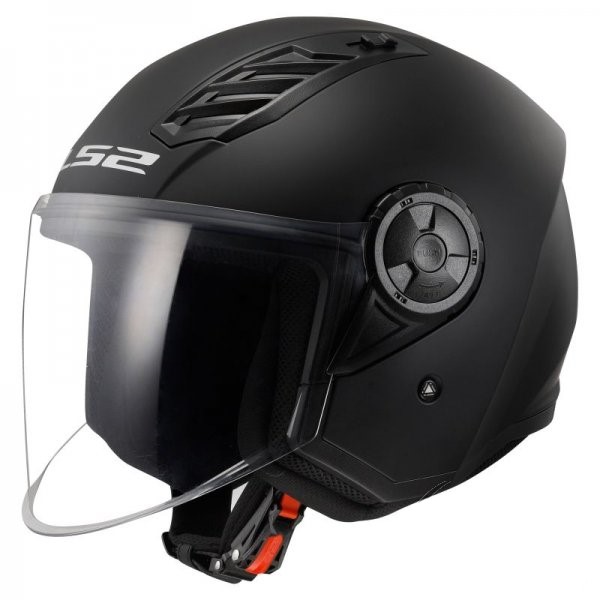 Moto helma na skútr LS2 černá matná OF616 Airflow II Solid