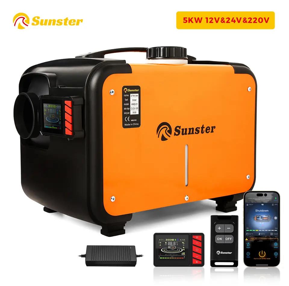 Naftové nezávislé topení 230V/24V/12V Sunster 5kW s Bluetooth