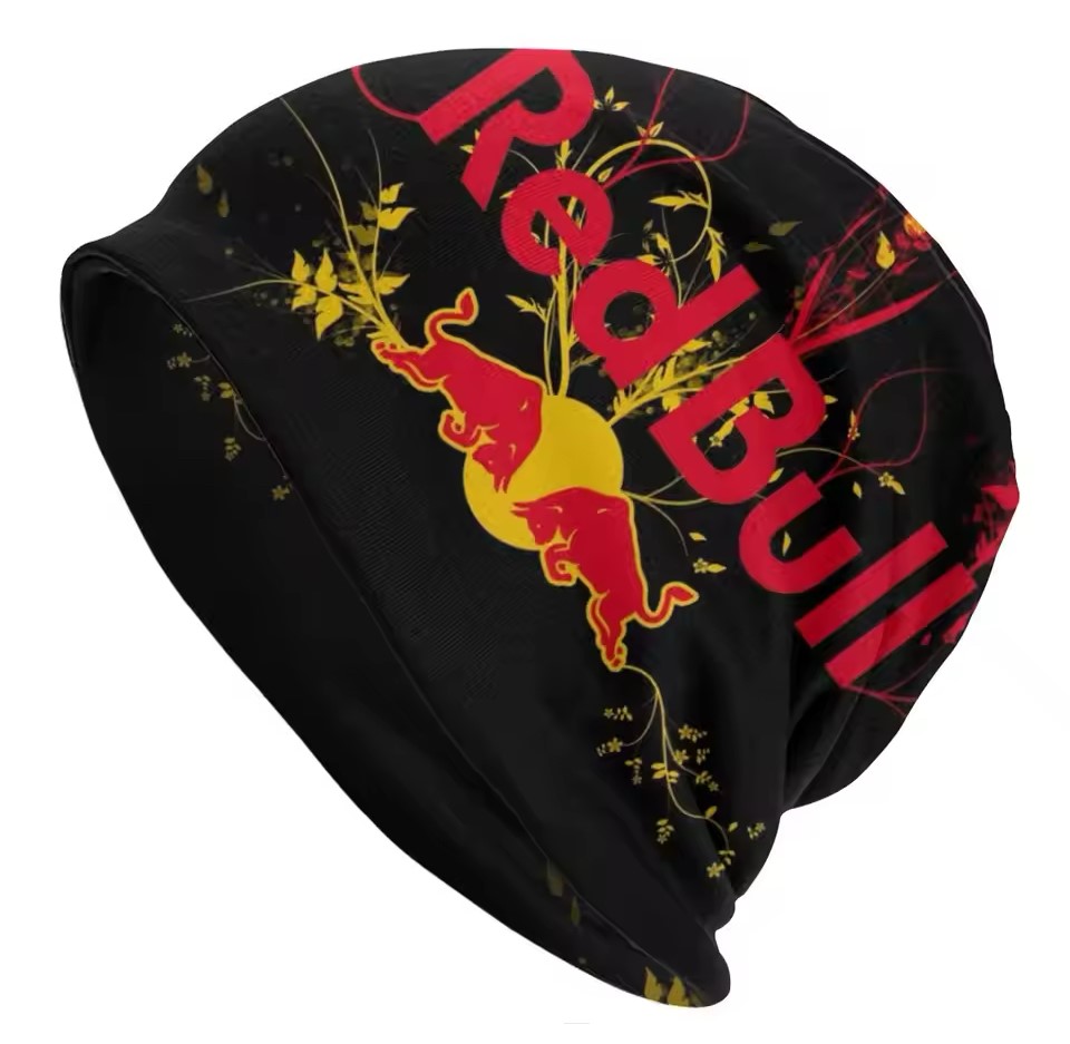 Podzimní RedBull černo-červená čepice