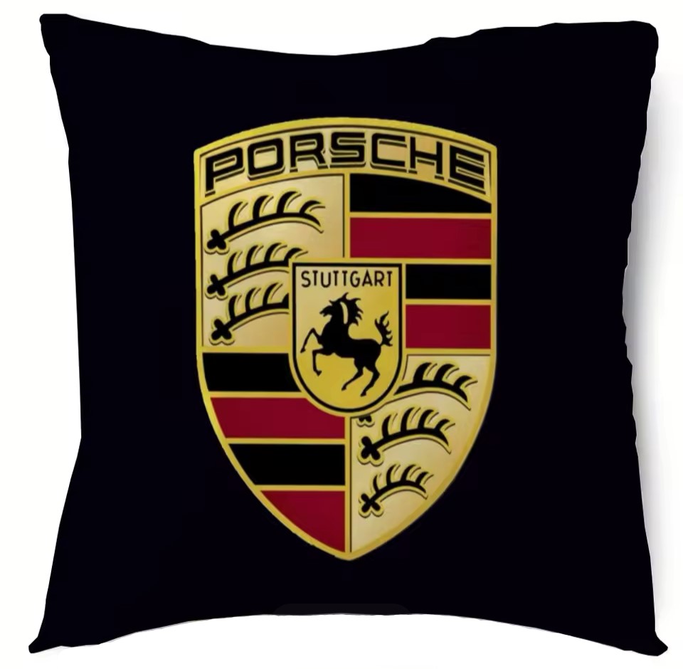 Porsche polštář 40x40cm černý