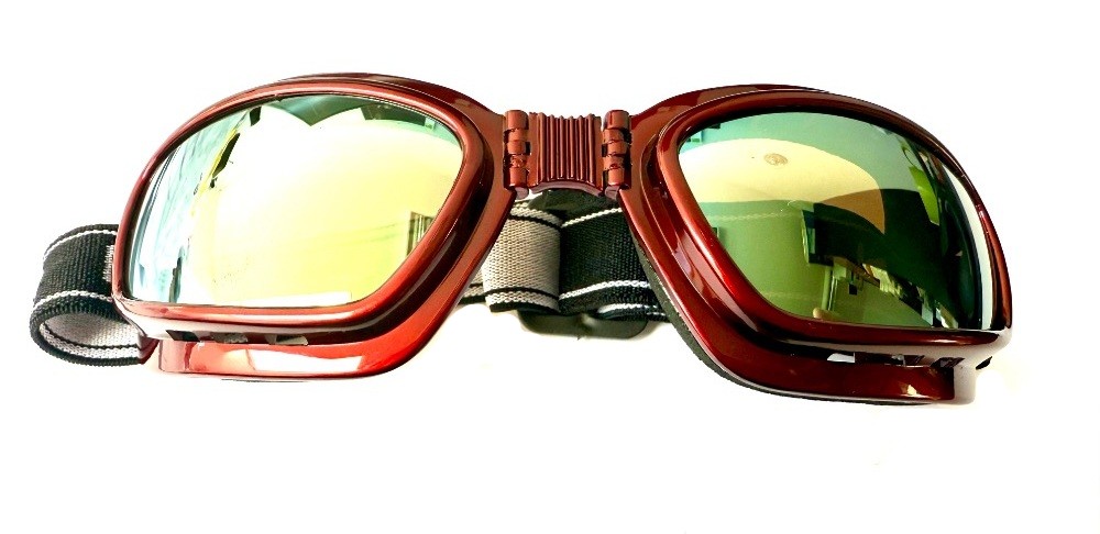 Zrcadlové retro moto brýly
