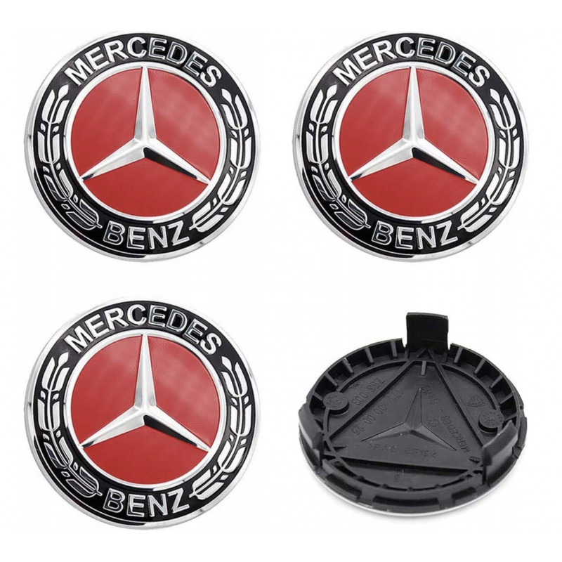 Originál středové kryty kol Mercedes 75mm