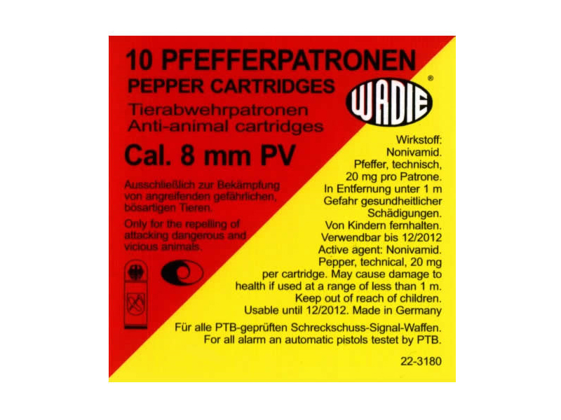 Plynové náboje PV 8mm  Pepper  