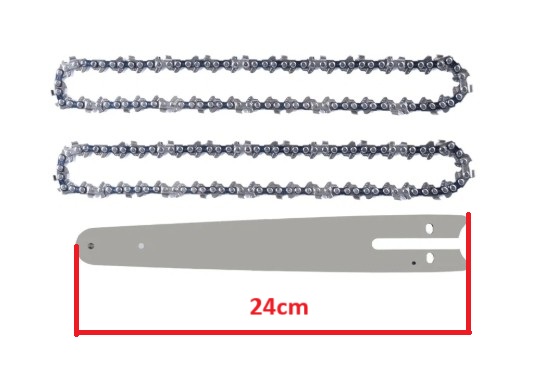 Lišta a řetězy na pilu na větve 8"