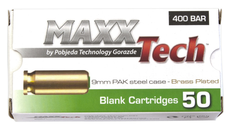 Startovací náboje 9mm pistole 50ks Maxx Tech