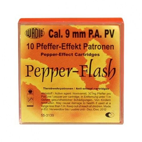 Plynové náboje PV 9mm pistole 10ks Pepper-Flash