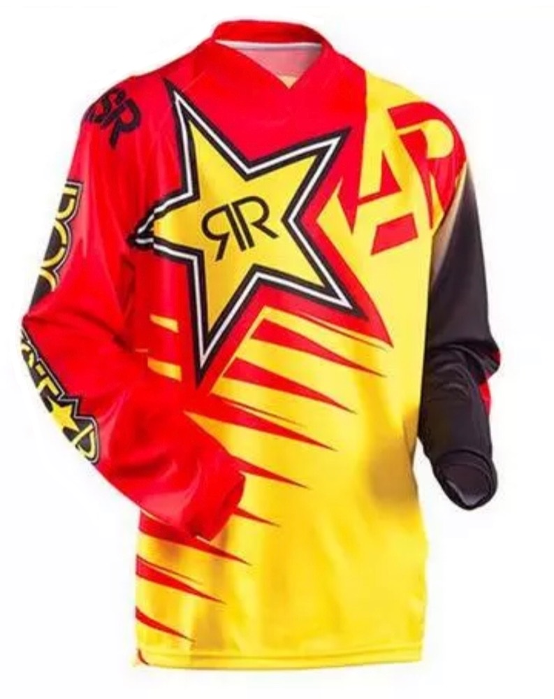 Moto dres Rockstar červeno-žlutý